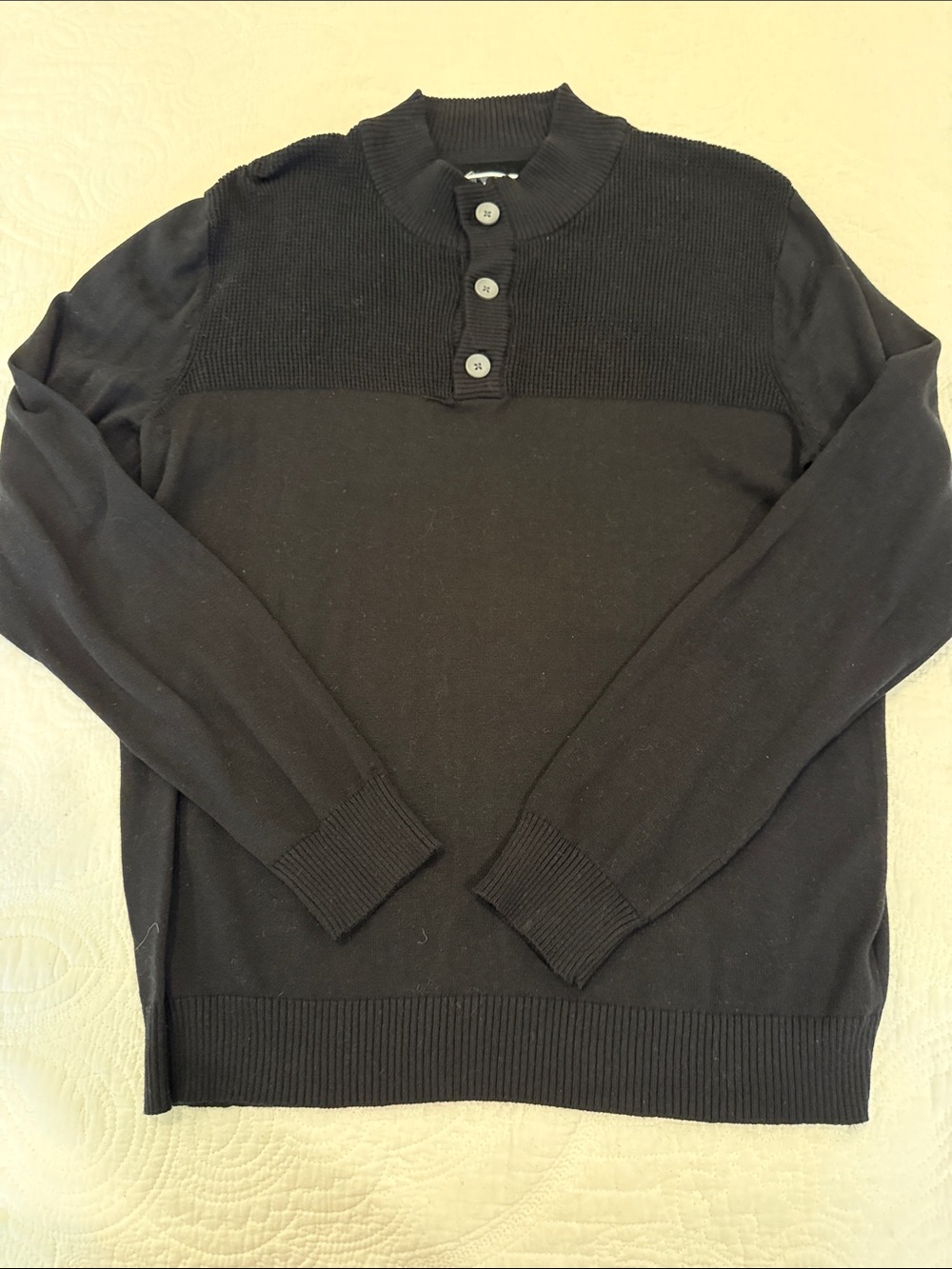 Club Room Black  Mock Neck Sweater